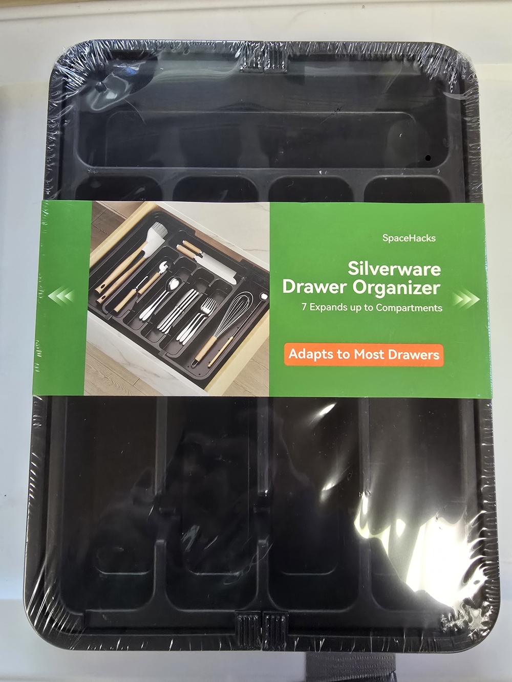 Black Silverware Drawer Organizer